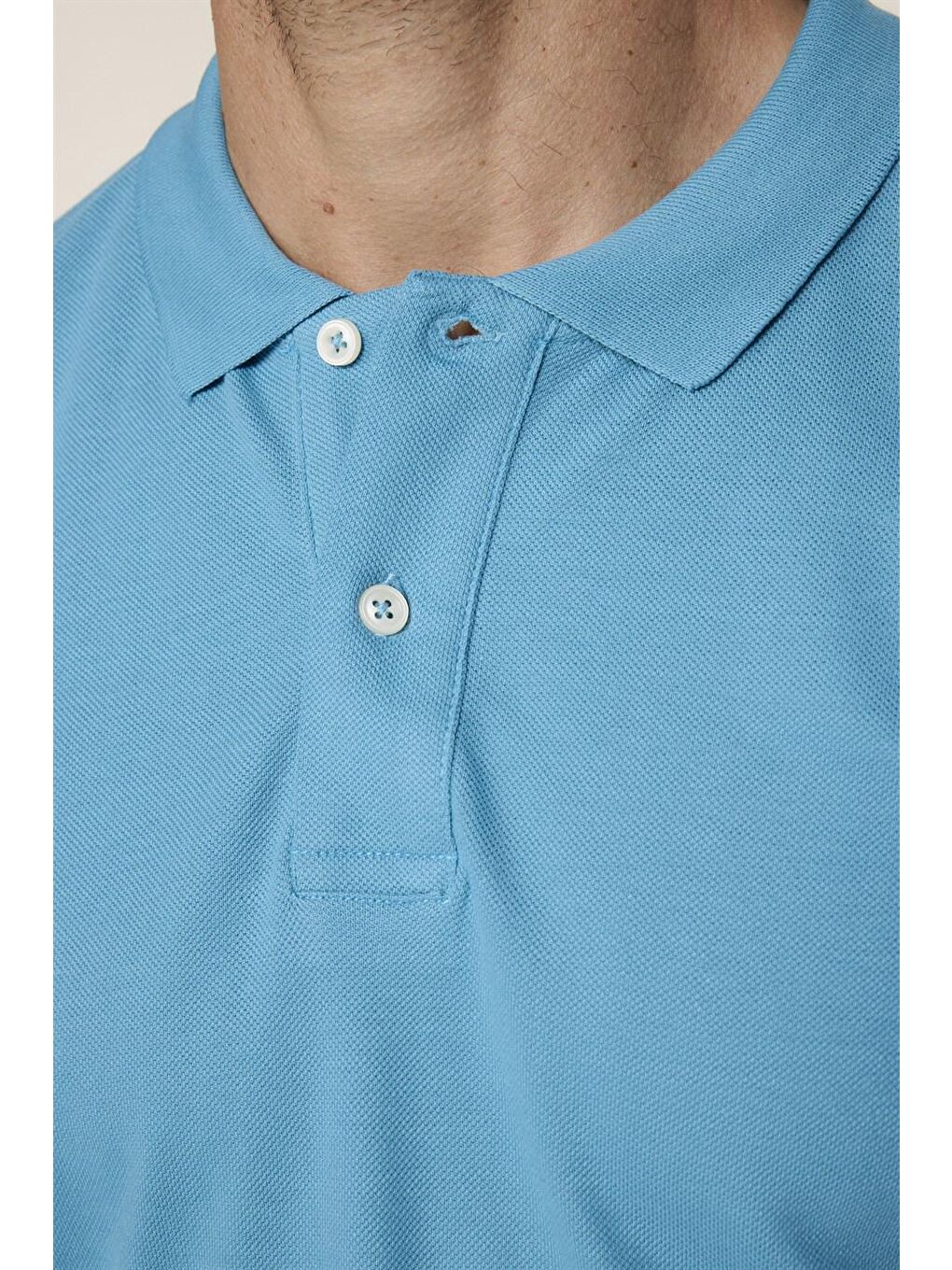 Erkek Slim Fit Dar Kesim %100 Pamuk Düz Pike Yeşil Polo Yaka Tişört-3