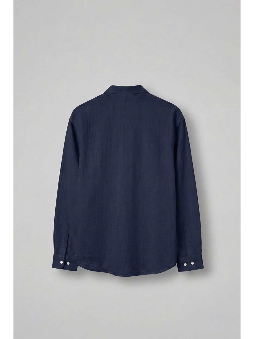 Erkek Relax Fit Rahat Kesim İnce %100 Pamuk Gömlek Lacivert-1