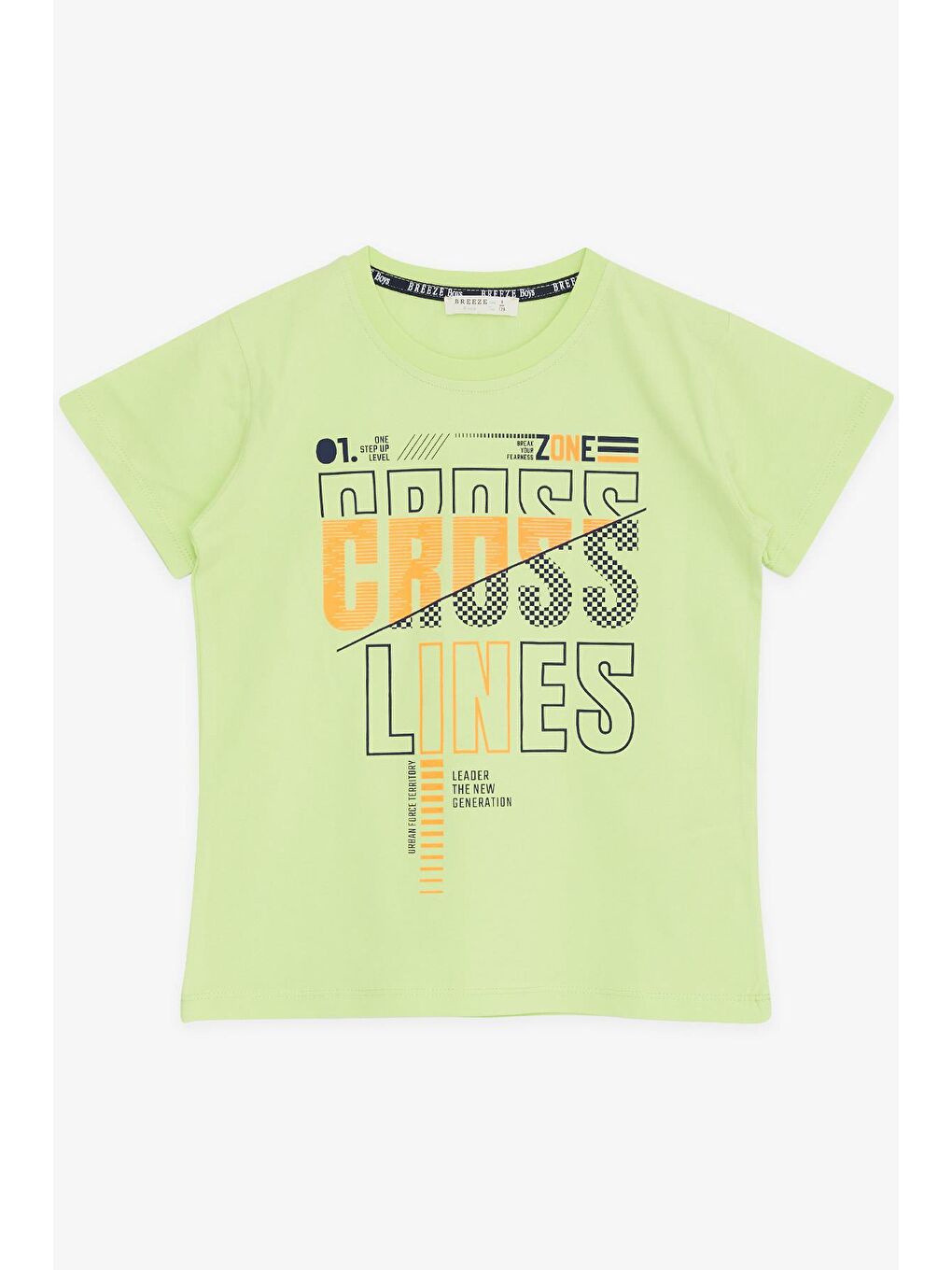 Erkek Çocuk Tişört Yazı Baskılı Fıstık Yeşili (8-9 Yaş)