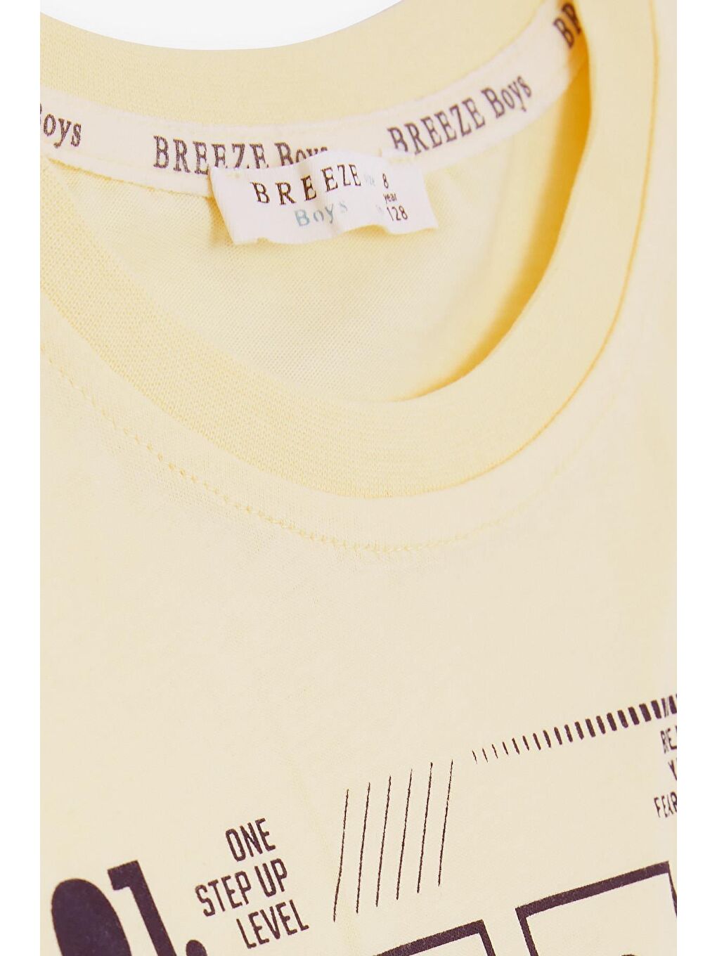 Erkek Çocuk Tişört Yazı Baskılı Sarı (8-14 Yaş)-2