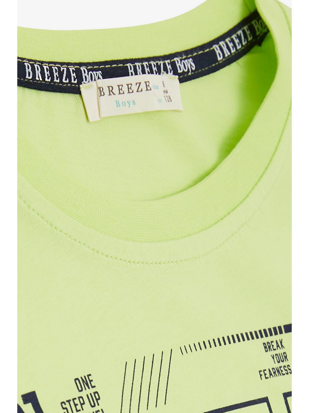 Erkek Çocuk Tişört Yazı Baskılı Fıstık Yeşili (8-9 Yaş)-2