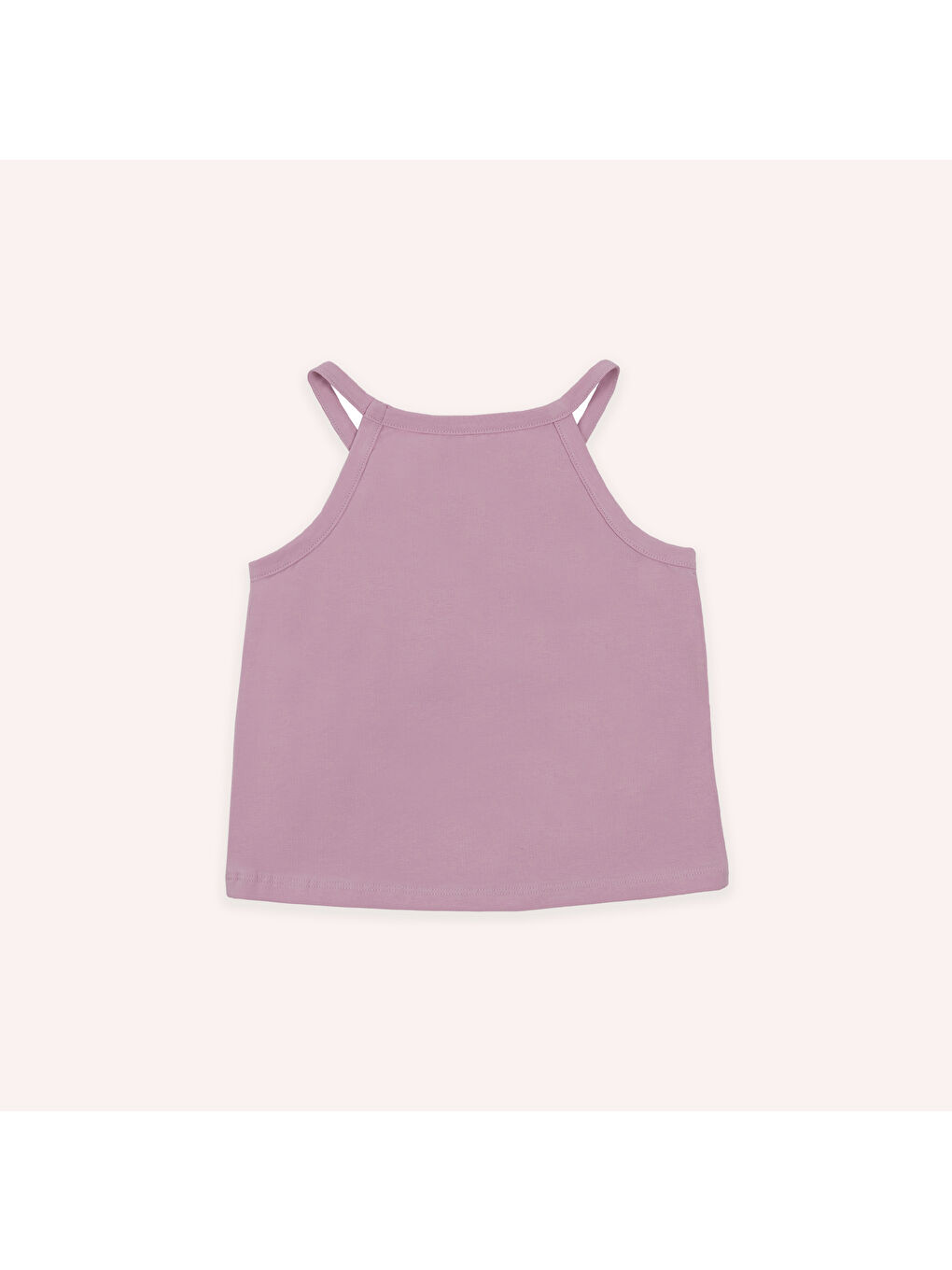 Kız Çocuk Pembe Çiçek Baskılı Atlet-1