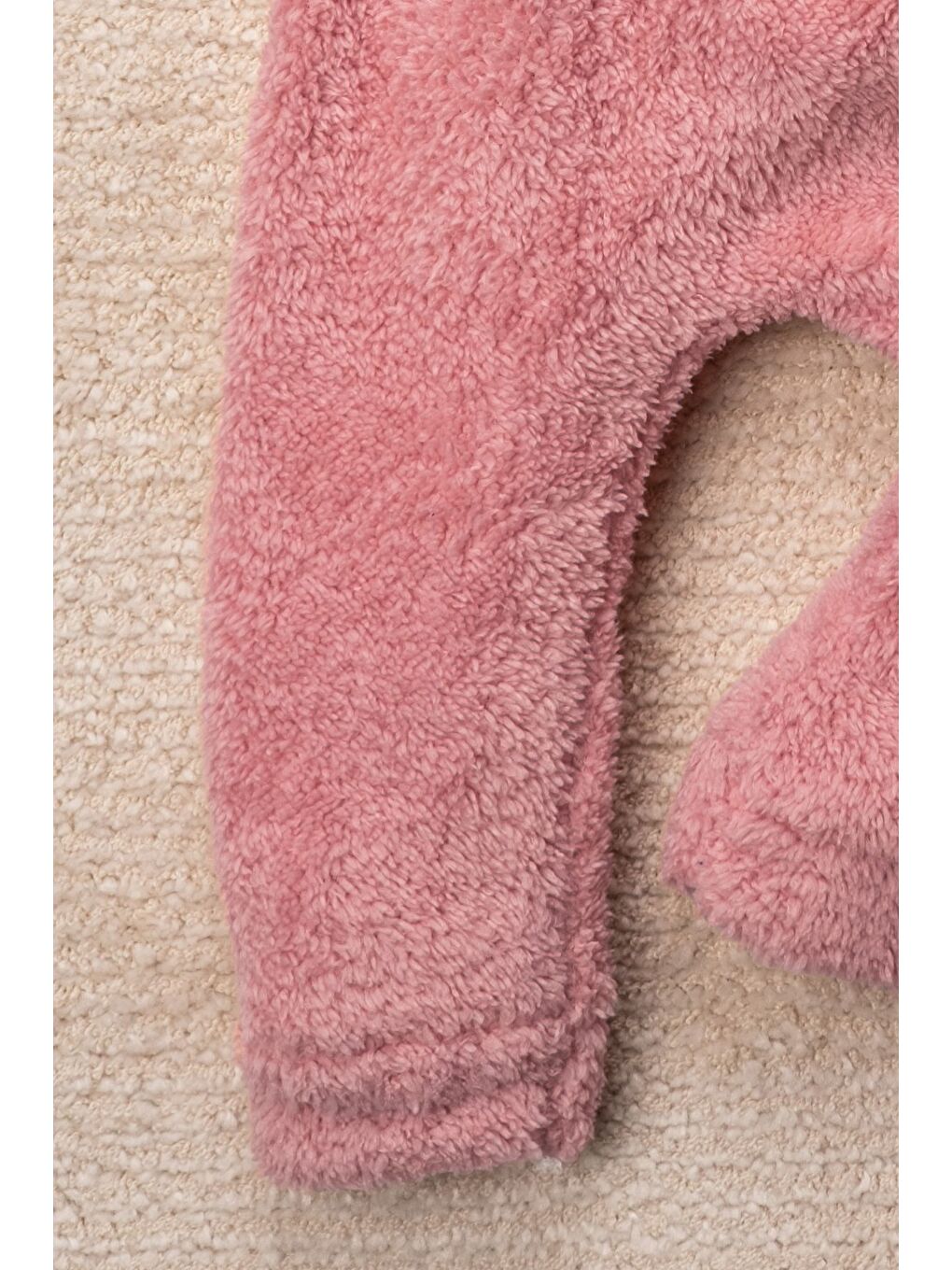 Pembe Kız Welsoft 3 Parça Geyik Desenli  Ev Ayakkabısı Hediyeli Bebek Takım-4