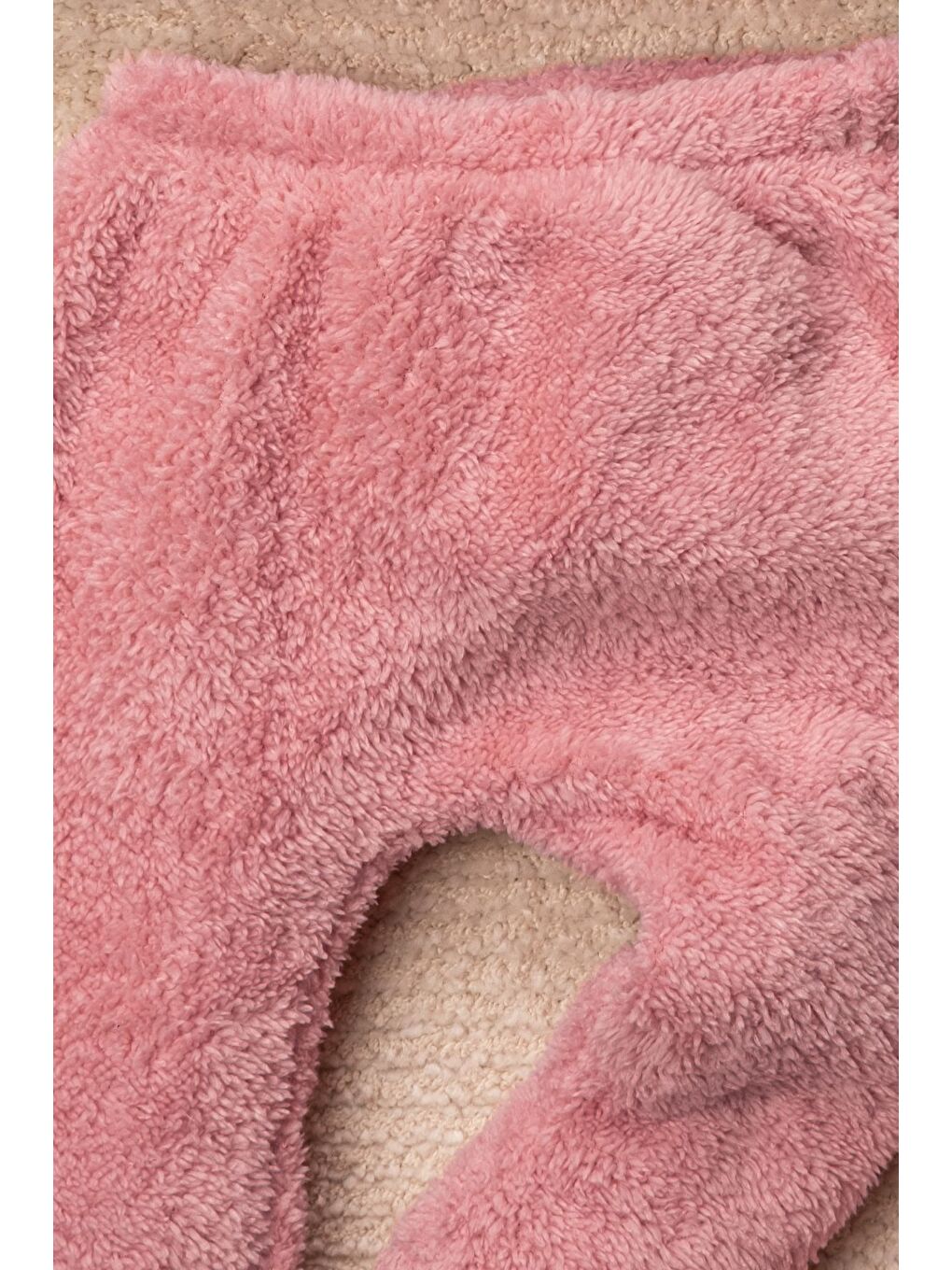 Pembe Kız Welsoft 3 Parça Geyik Desenli  Ev Ayakkabısı Hediyeli Bebek Takım-5