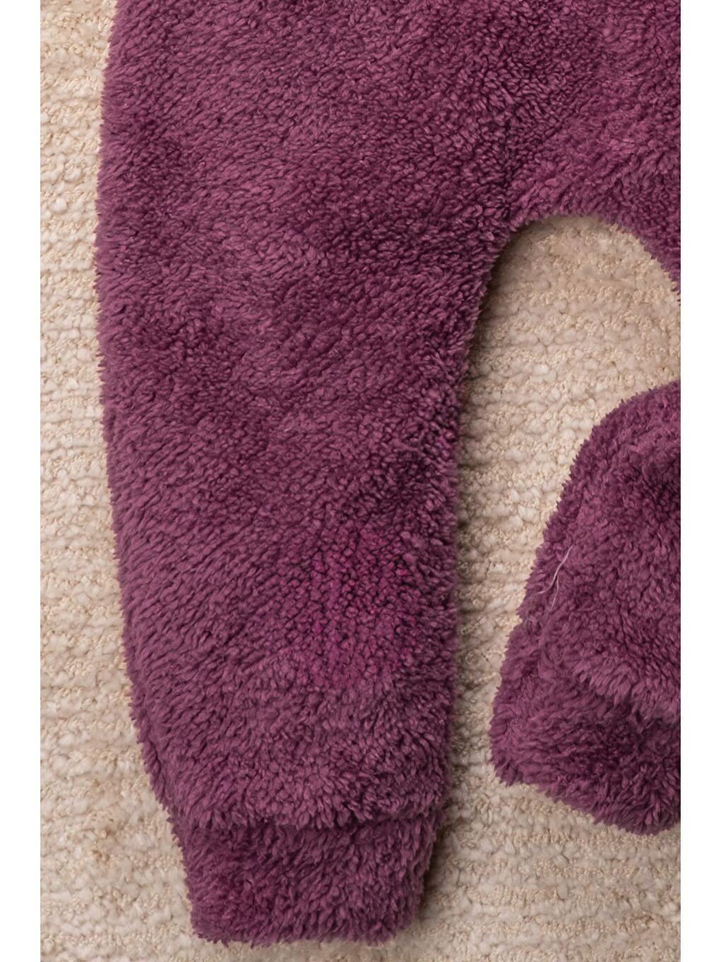 Mor Kız Welsoft 3 Parça Geyik Desenli  Ev Ayakkabısı Hediyeli Bebek Takım-2