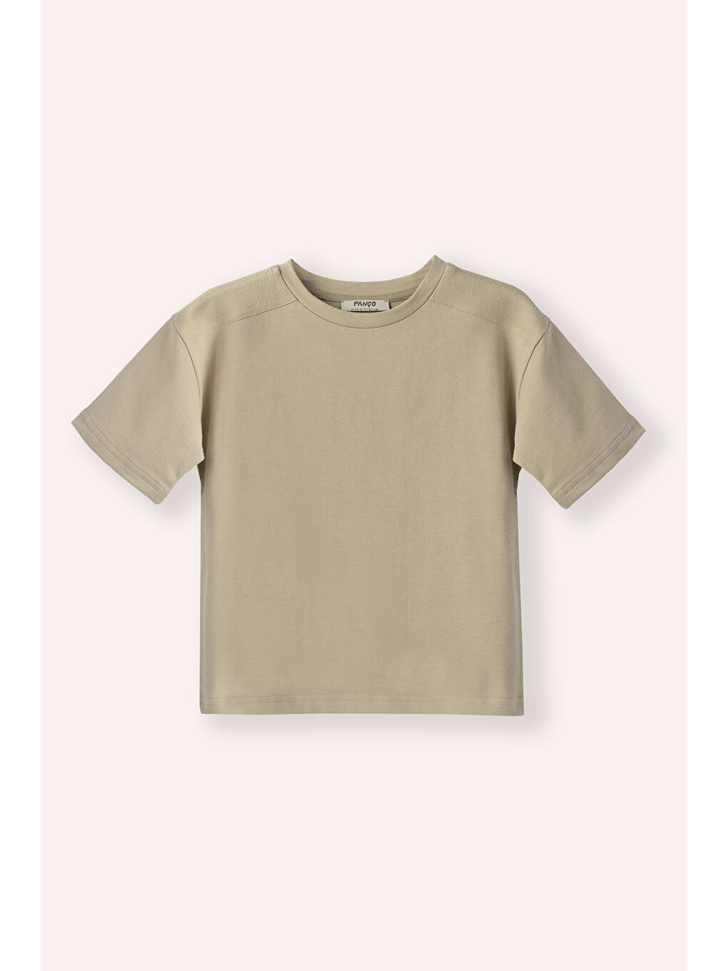 Erkek Çocuk Omuz Detaylı Haki Tişört