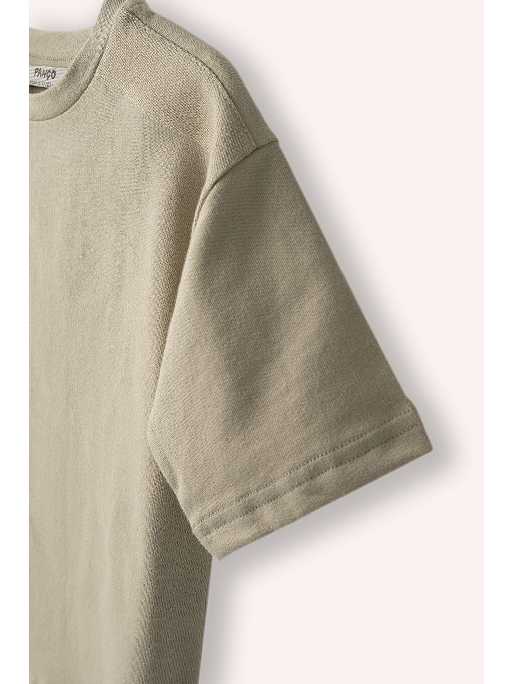 Erkek Çocuk Omuz Detaylı Haki Tişört-1