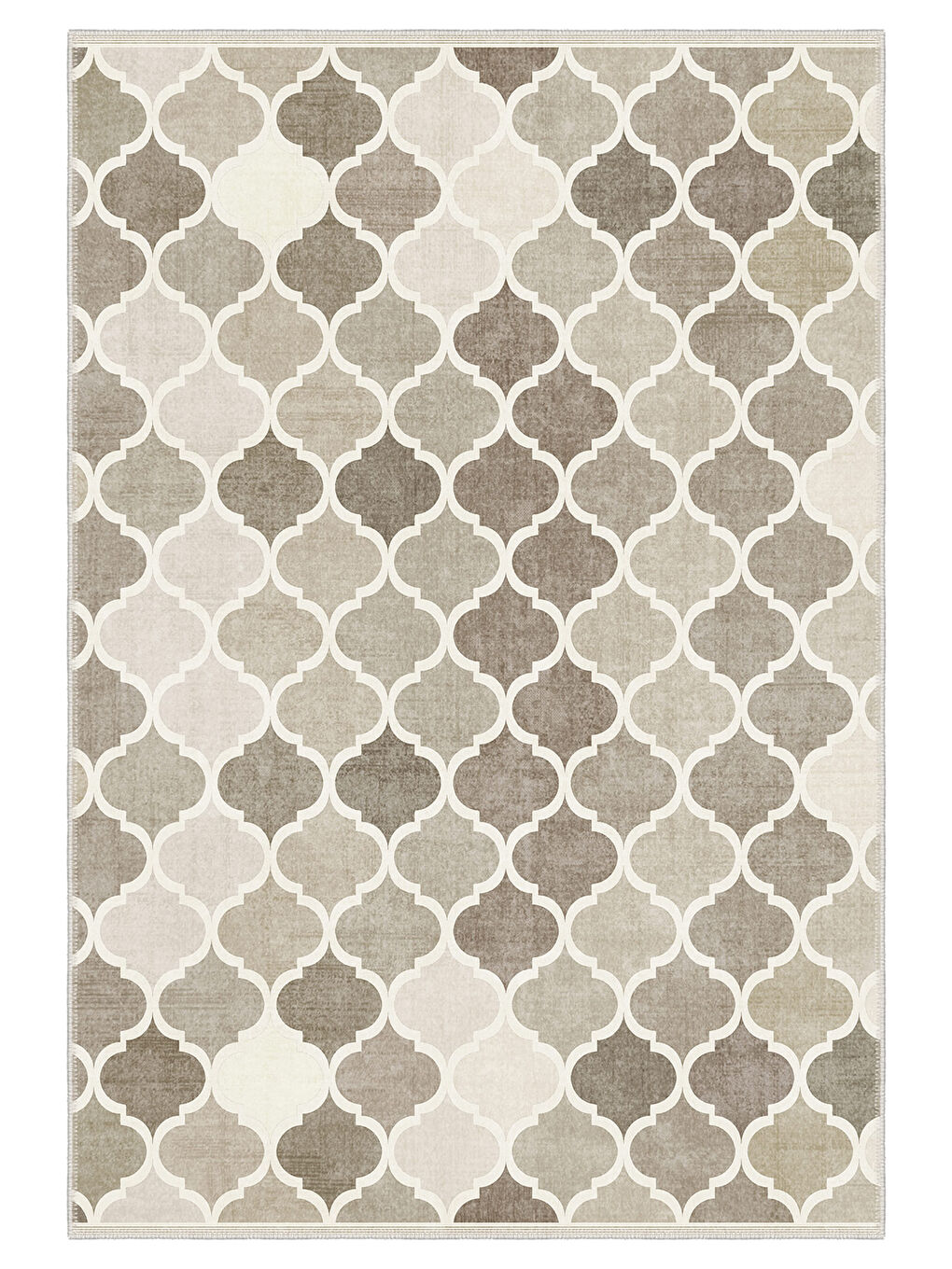 Kahverengi Dekoratif Özel Tasarım Yıkanabilir İnce Kaymaz Tabanlı Modern Halı KECE FR20