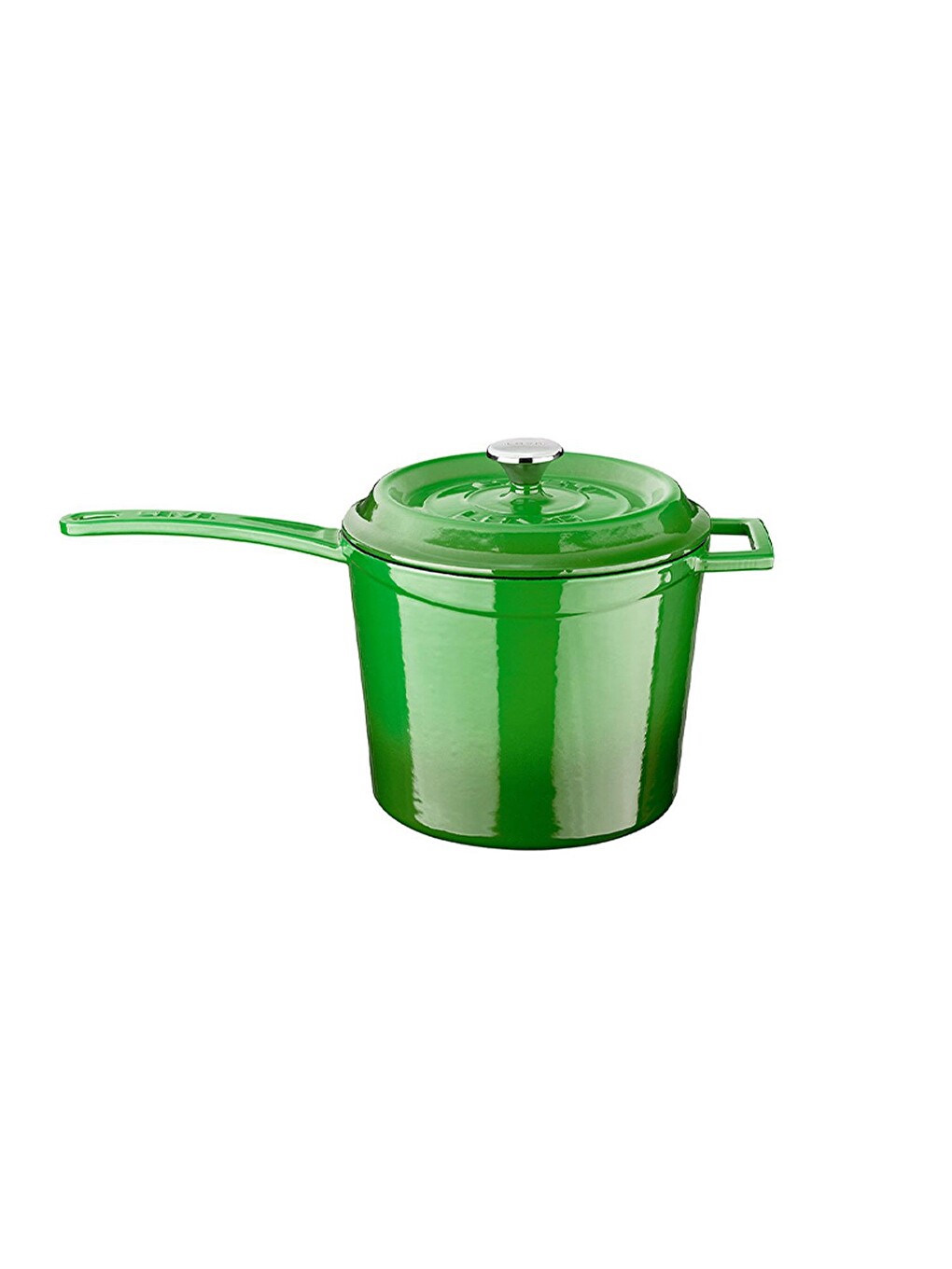 Yeşil Yuvarlak Sos Tenceresi. Döküm Demir Yekpare Saplı Trendy Serisi Çap(ø18 Cm.