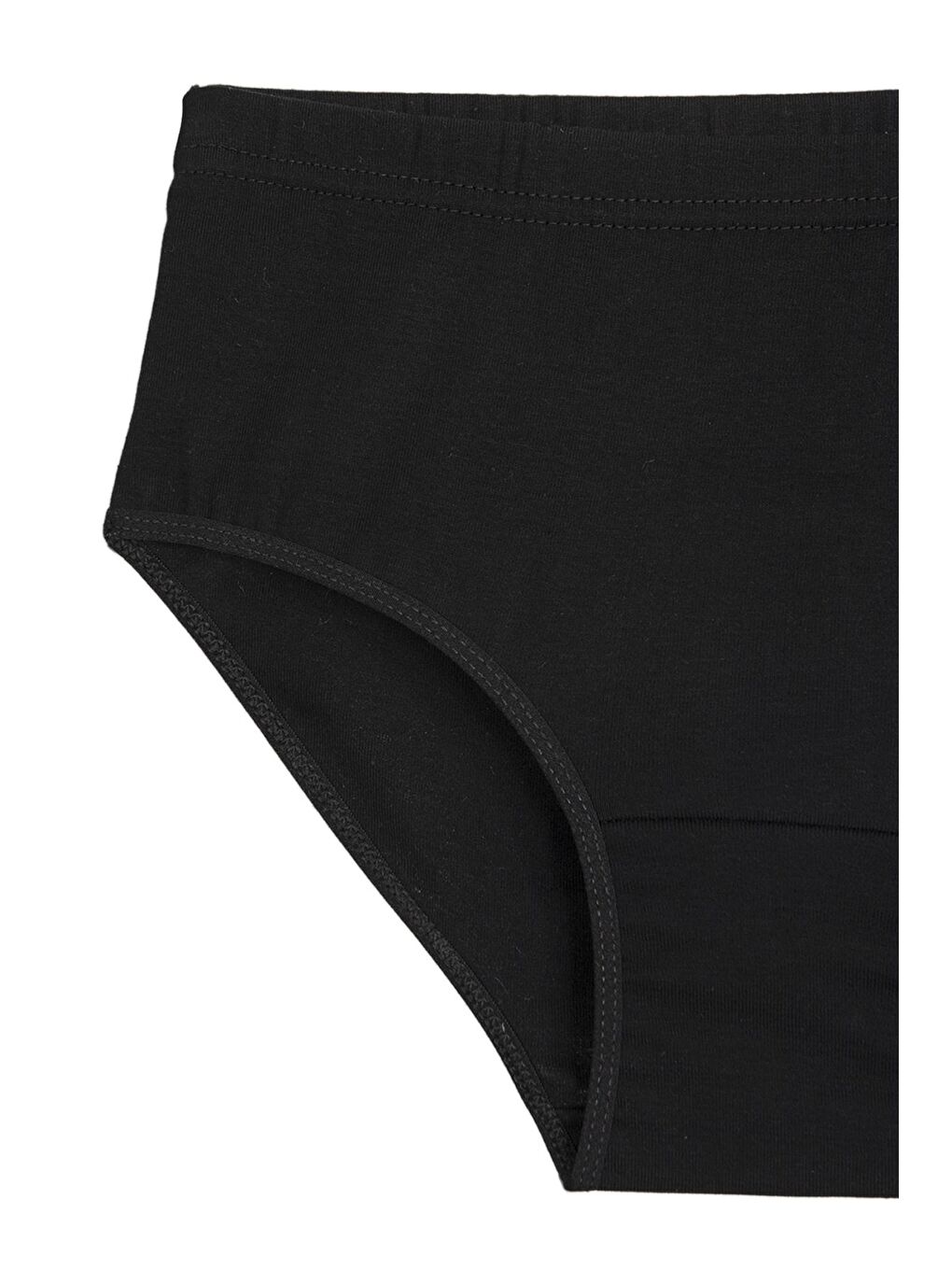 6'lı Kadın Siyah %100 Pamuk Ribana Yüksek Bel Bato Külot-1