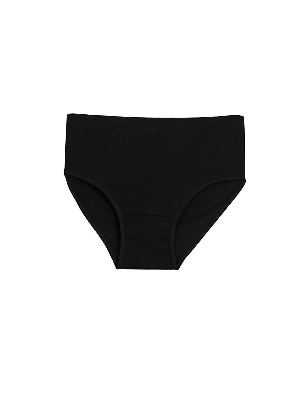 6'lı Kadın Siyah %100 Pamuk Ribana Yüksek Bel Bato Külot-2