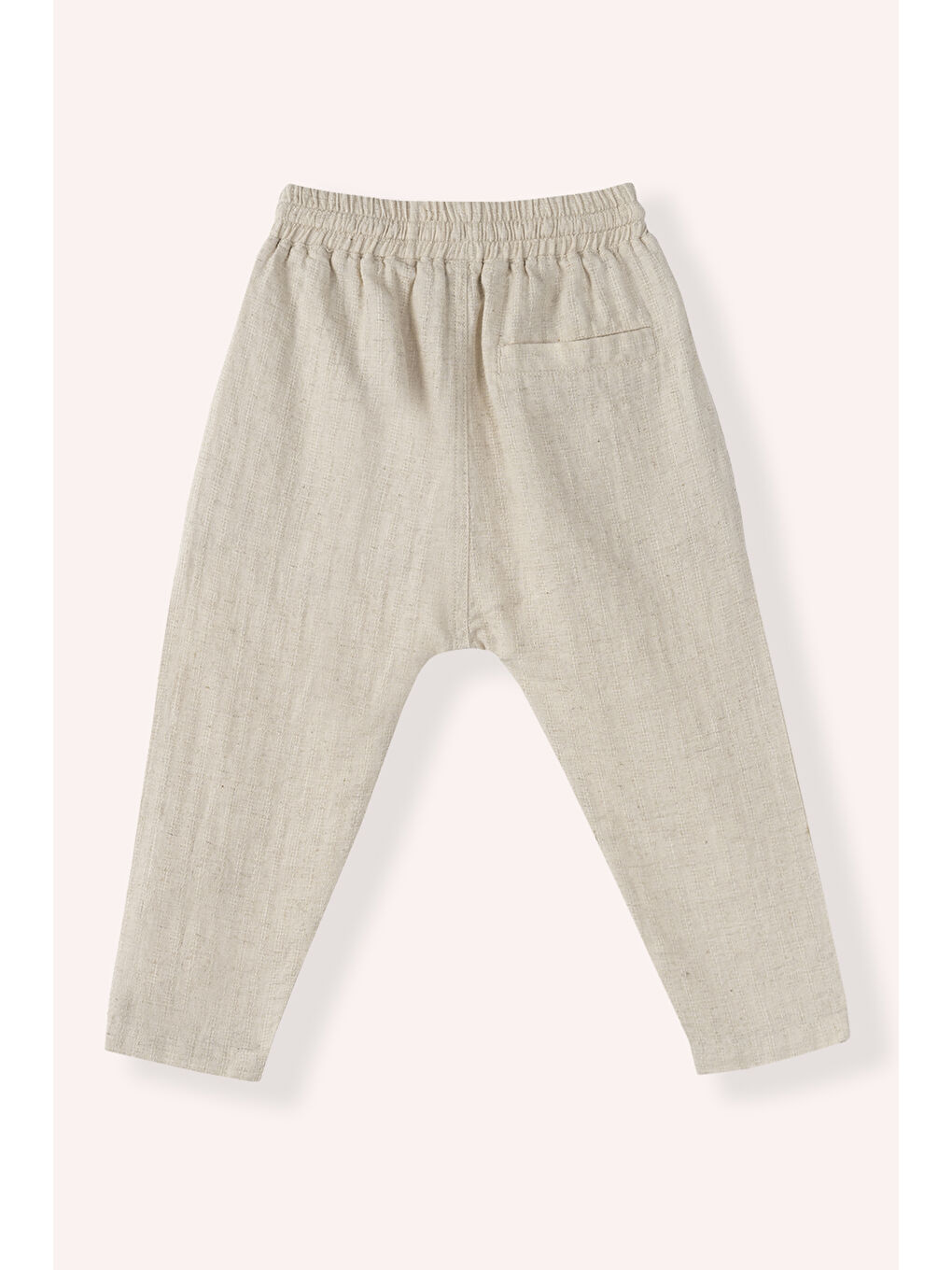 Erkek Bebek Beli Lastikli Cepli Bej Pantolon-3
