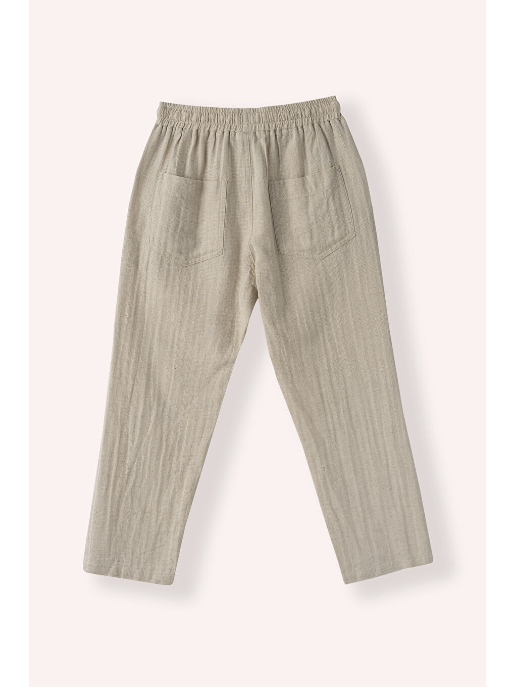 Erkek Çocuk Beli Lastikli Cepli Bej Pantolon-2