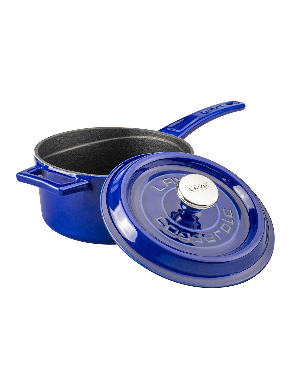 Mavi Yuvarlak Sos Tenceresi Döküm Demir Yekpare Saplı Premium Serisi Çap(Ø)16cm.-1