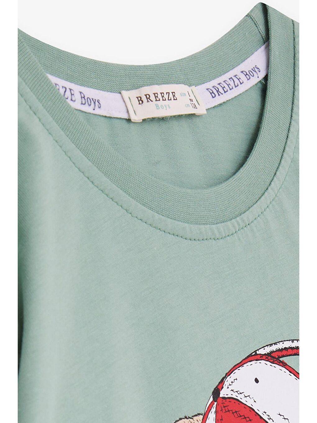 Erkek Çocuk Uzun Kollu Tişört Havalı Köpekcik Mint Yeşili (5-7 Yaş)-2