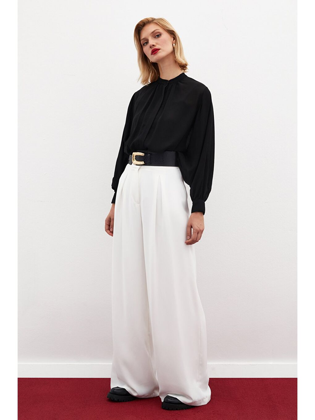 Hakim Yaka Salaş Gömlek - Siyah-1