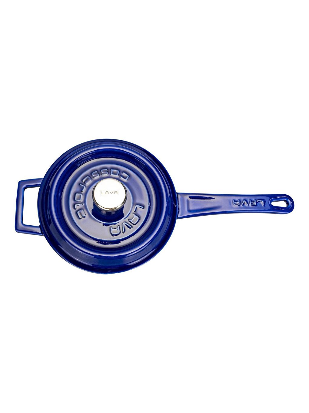 Mavi Yuvarlak Sos Tenceresi Döküm Demir Yekpare Saplı Premium Serisi Çap(Ø)16cm.-3