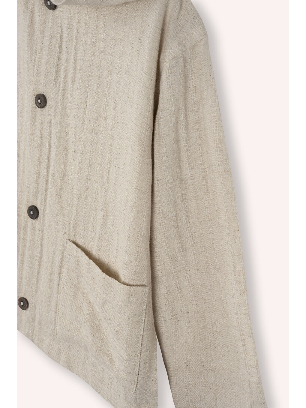 Erkek Bebek Kapüşonlu Bej Gömlek-2