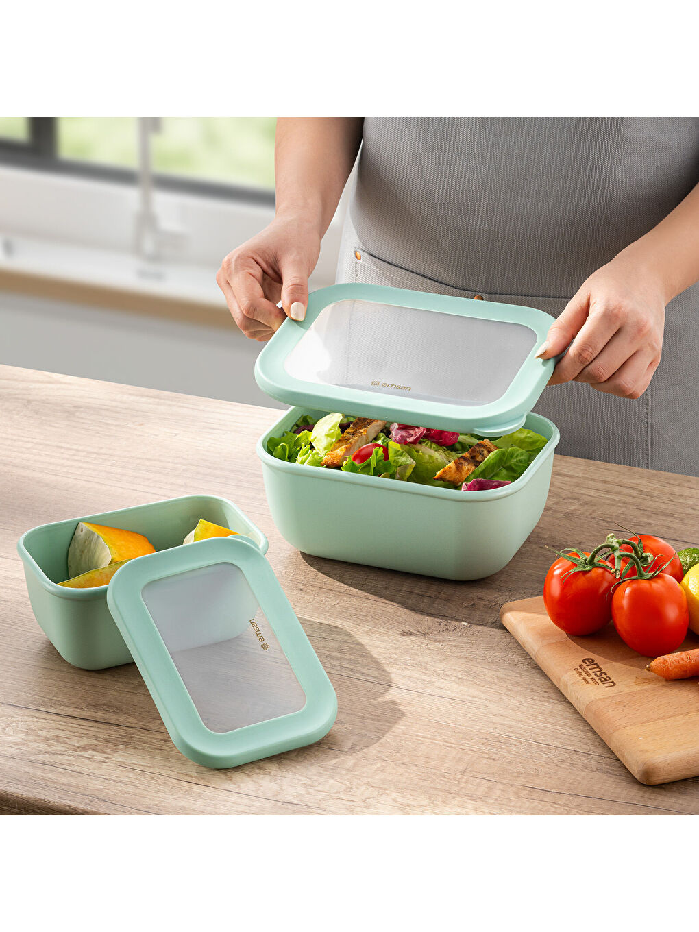 Lora 2'li Saklama Kabı Haki-10