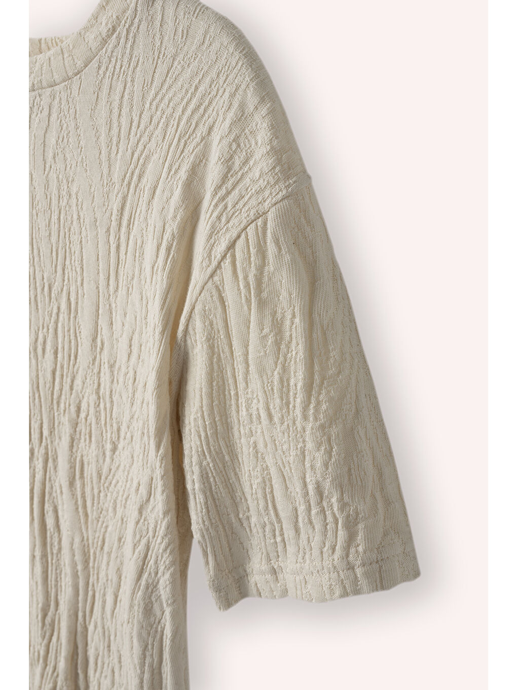 Erkek Çocuk Bisiklet Yaka Bej Tişört-1