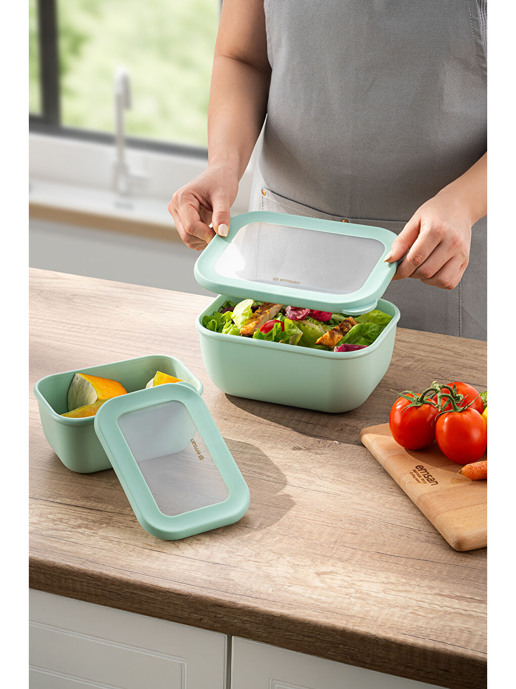 Lora 2'li Saklama Kabı Haki-5