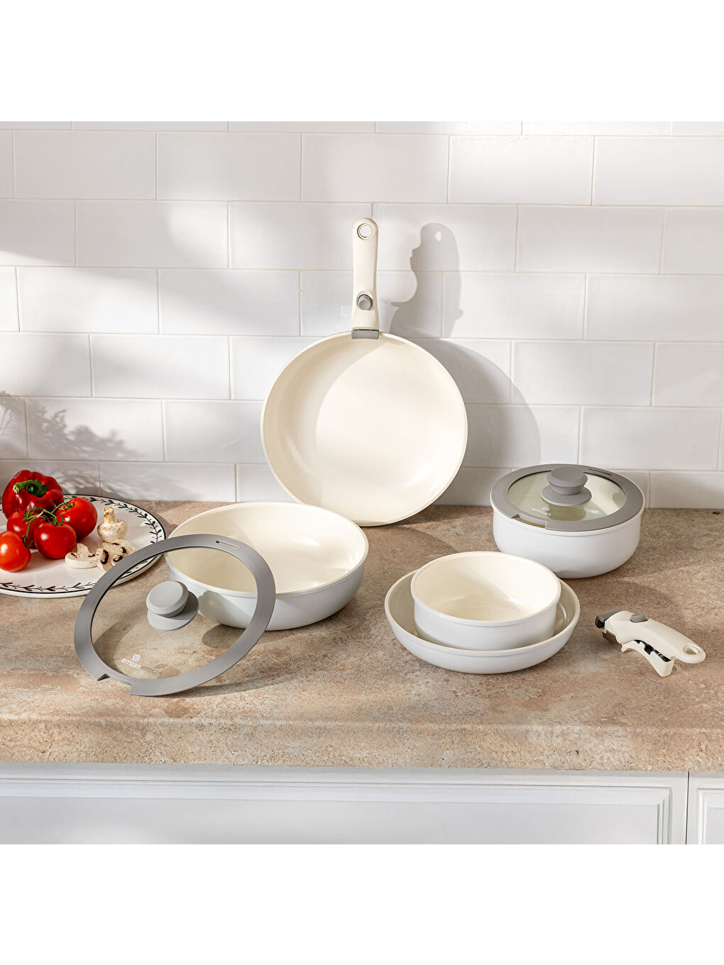 Gri Easy Click 9 Parça Tencere Seti-6