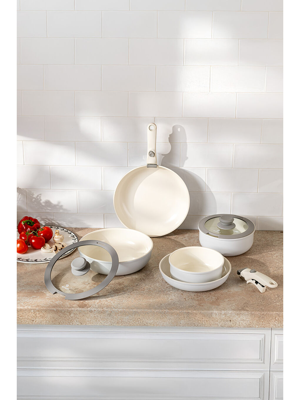 Gri Easy Click 9 Parça Tencere Seti-7