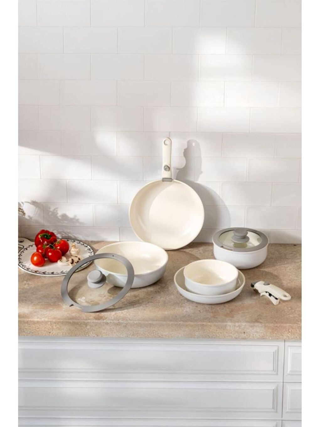 Gri Easy Click 9 Parça Tencere Seti-1