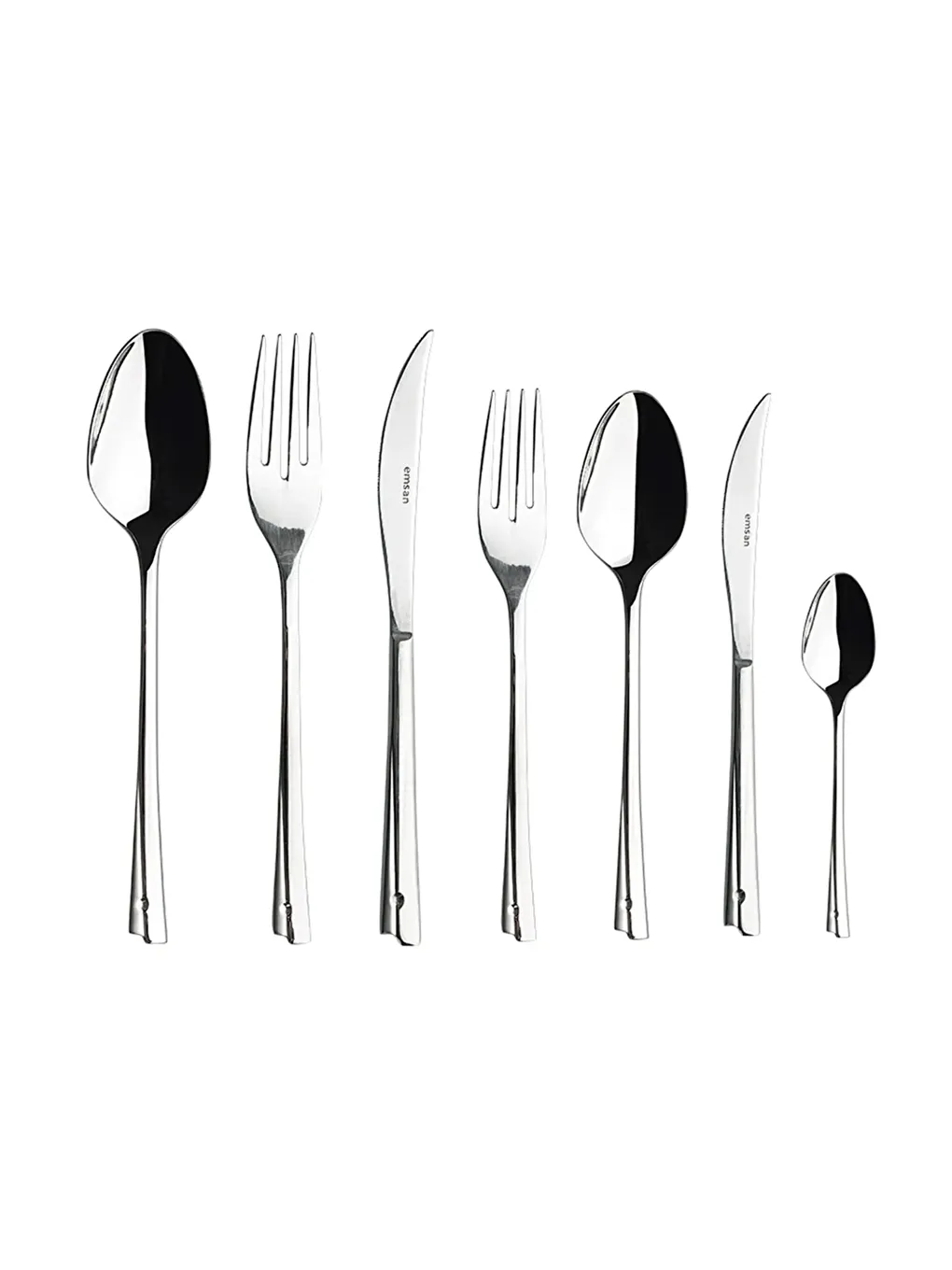 Gri Accura 84 Parça 12 Kişilik Çatal Kaşık Bıçak Takımı-8