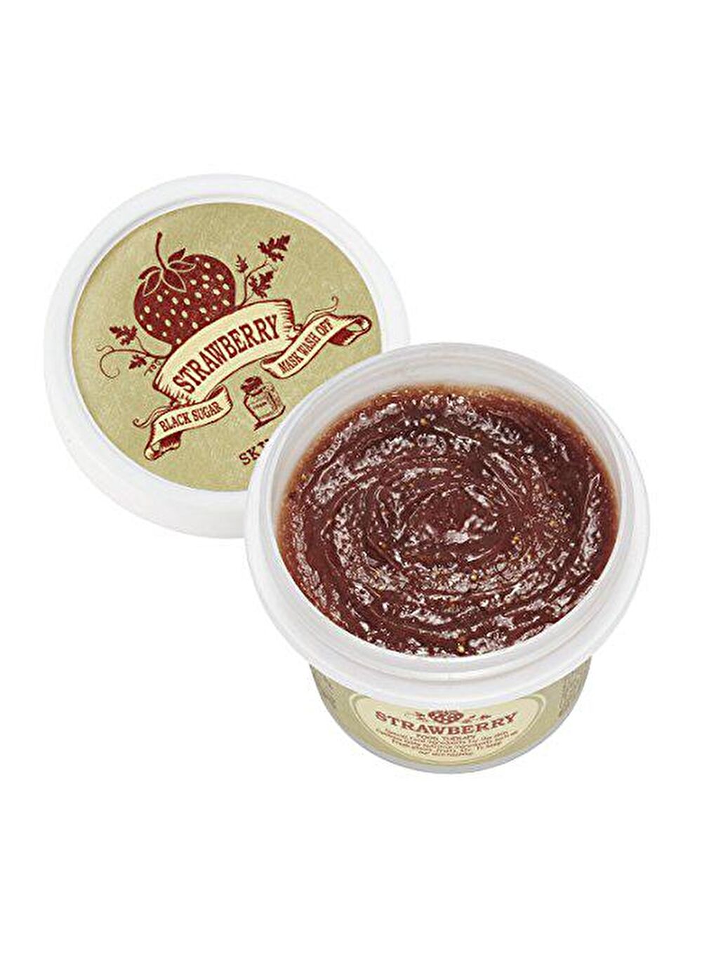 Skin Food Şeffaf Strawberry Black Sugar Çok Kullanımlık Yüz Bakım Maskesi (Çilekli) 100G - 1