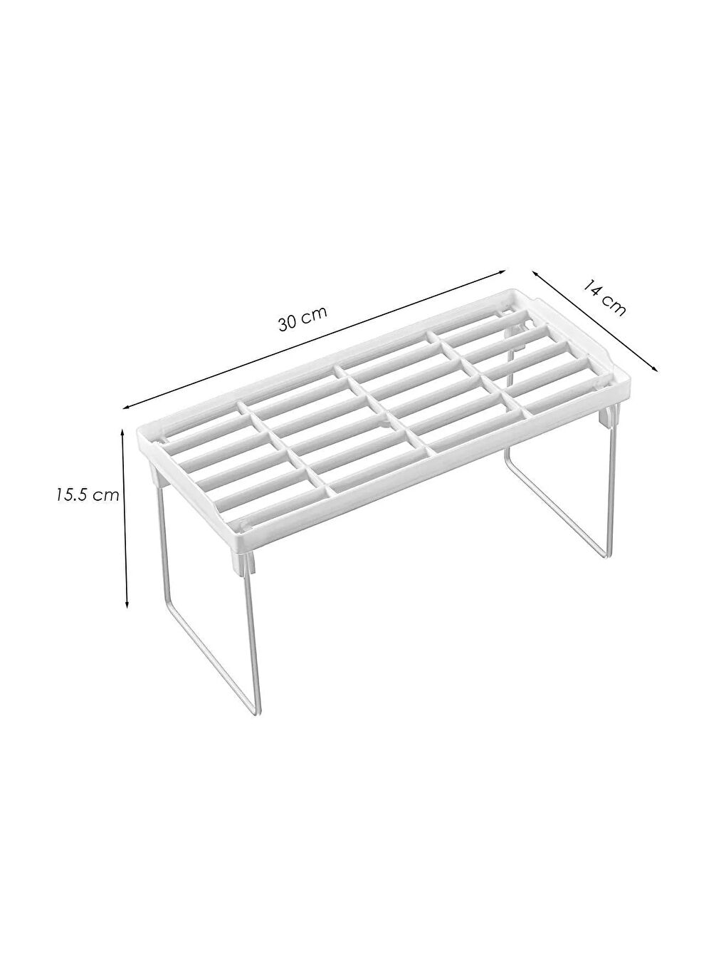 Beyaz Org-04 Dolap Içi Düzenleyici Raf Tabak Bardak Rafı Çok Amaçlı Düzenleyici-2