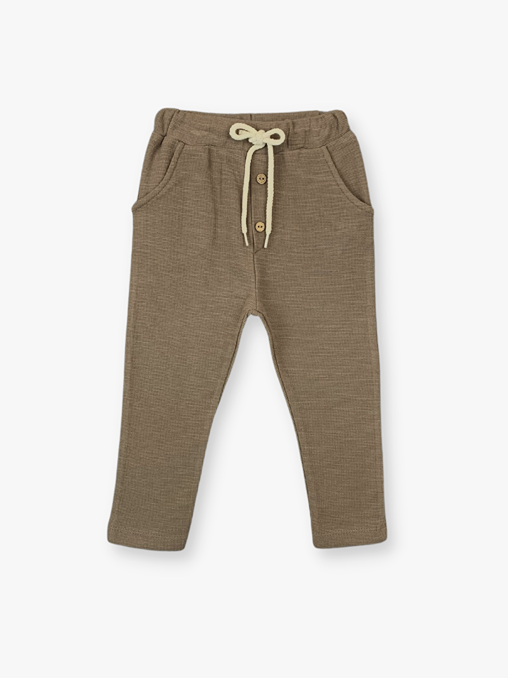 Kahverengi Bisiklet Yaka Uzun Kollu Erkek Bebek 2'li Takım-2