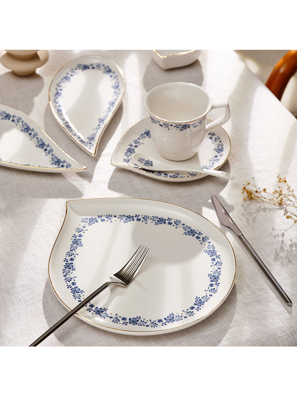 Beyaz Casilda Porselen 32 Parça 6 Kişilik Kahvaltı/Servis Takımı-6