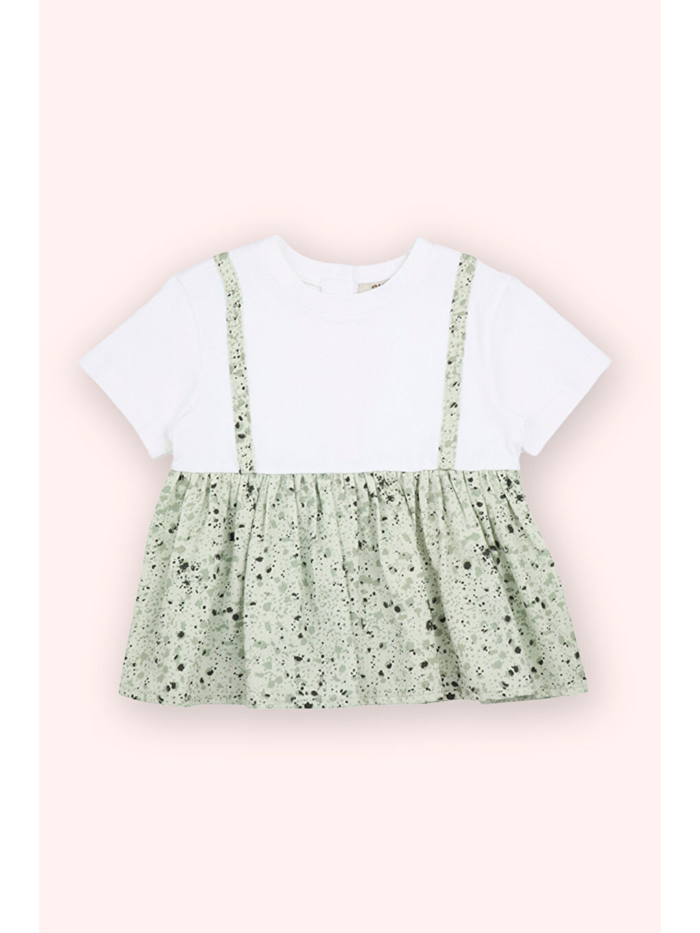 Kız Bebek Kısa Kollu Ekru Tişört