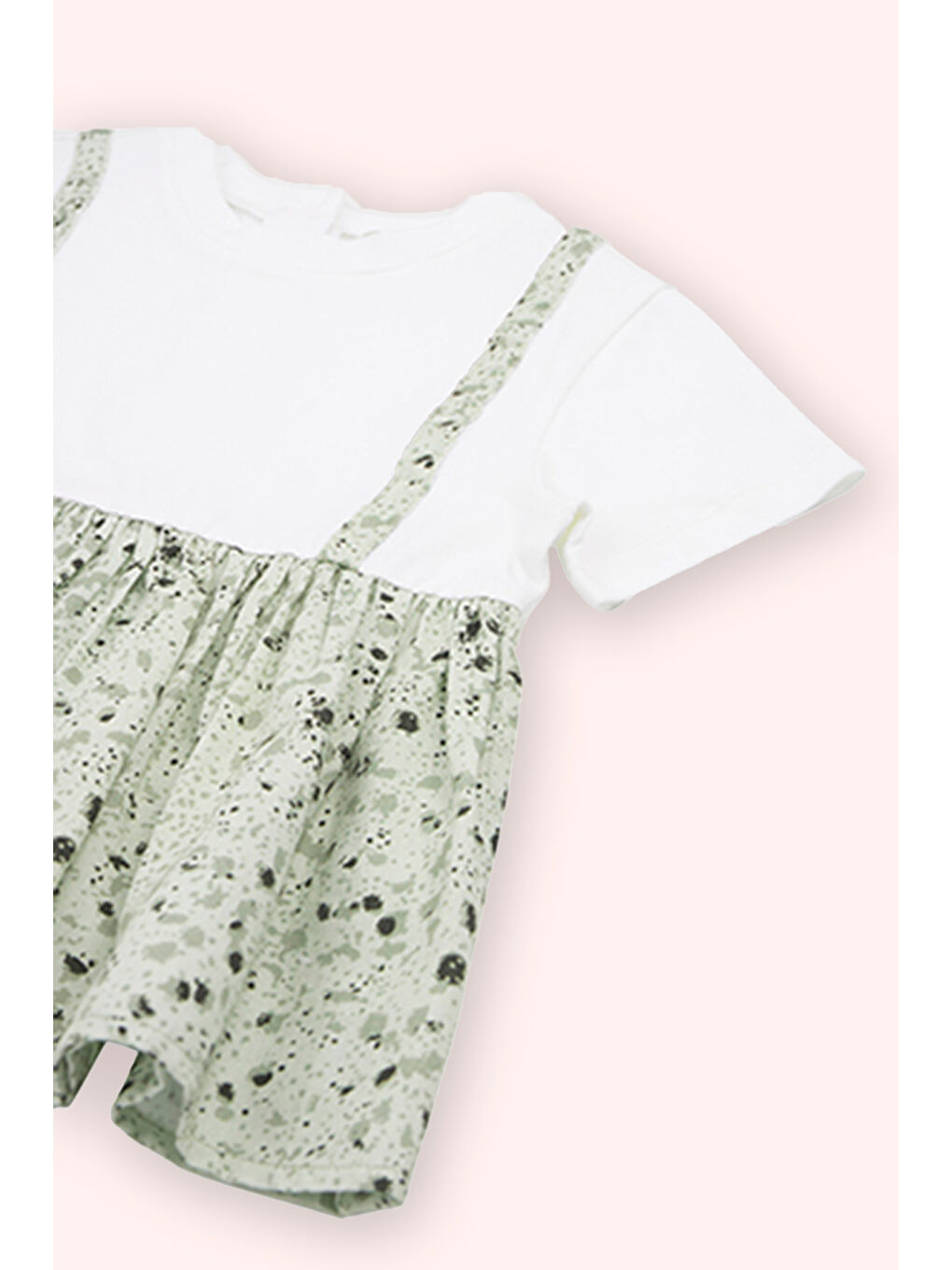 Kız Bebek Kısa Kollu Ekru Tişört-2