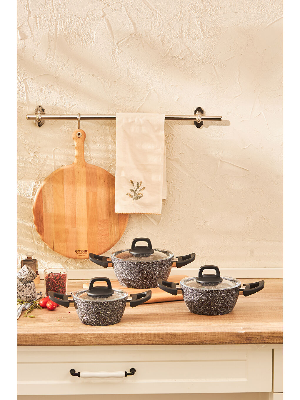 Gri Luna 6 Parça Midi Tencere Seti-3