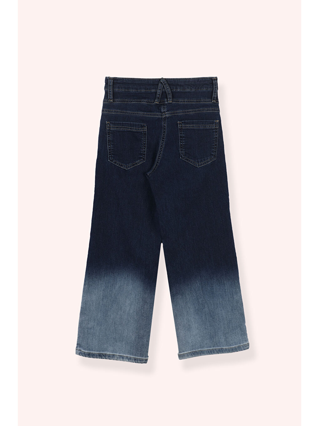 Kız Çocuk Lacivert Degrade Yıkamalı Jean Pantolon-2