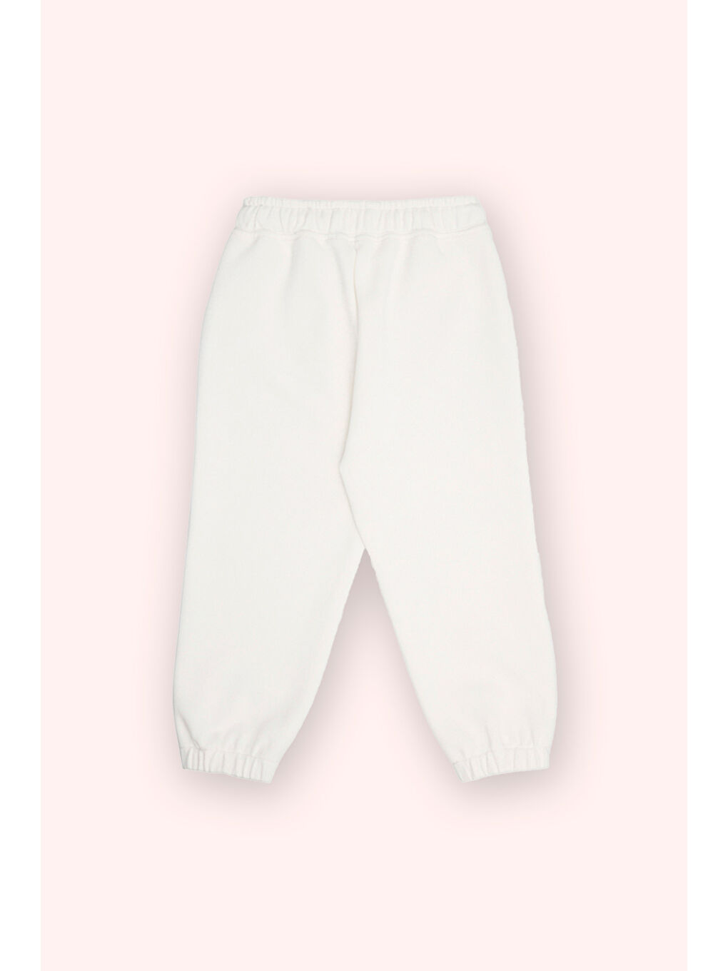 Kız Bebek Beli Lastikli Ekru Eşofman Altı-2