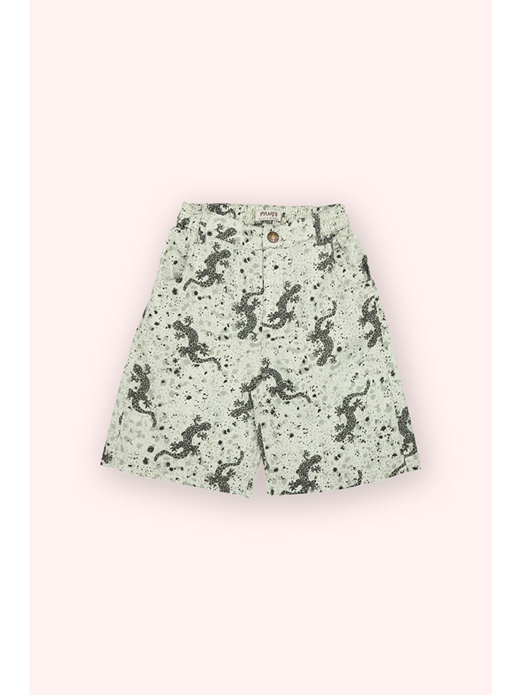 Erkek Bebek Baskı Detaylı Yeşil Şort