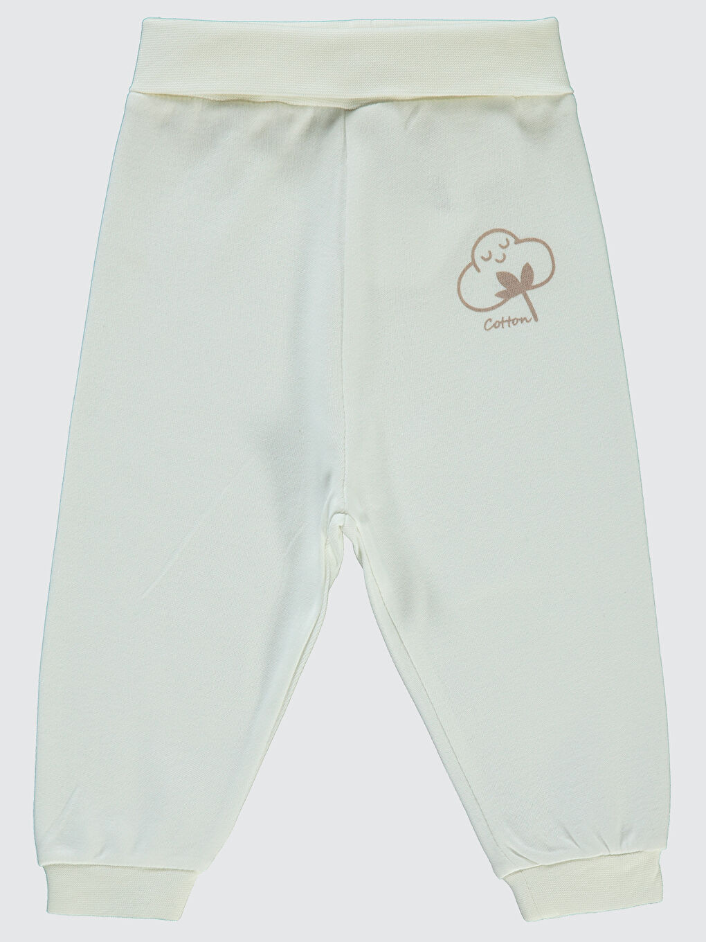 Baby Bebek Organik Patiksiz Tek Alt 1-12 Ay Ekru