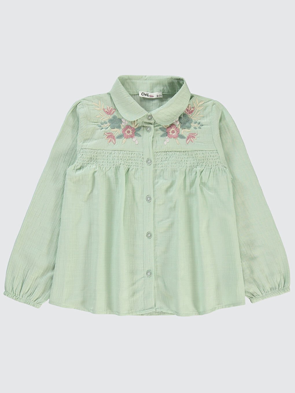Girls Kız Çocuk Gömlek 6-9 Yaş Yeşil