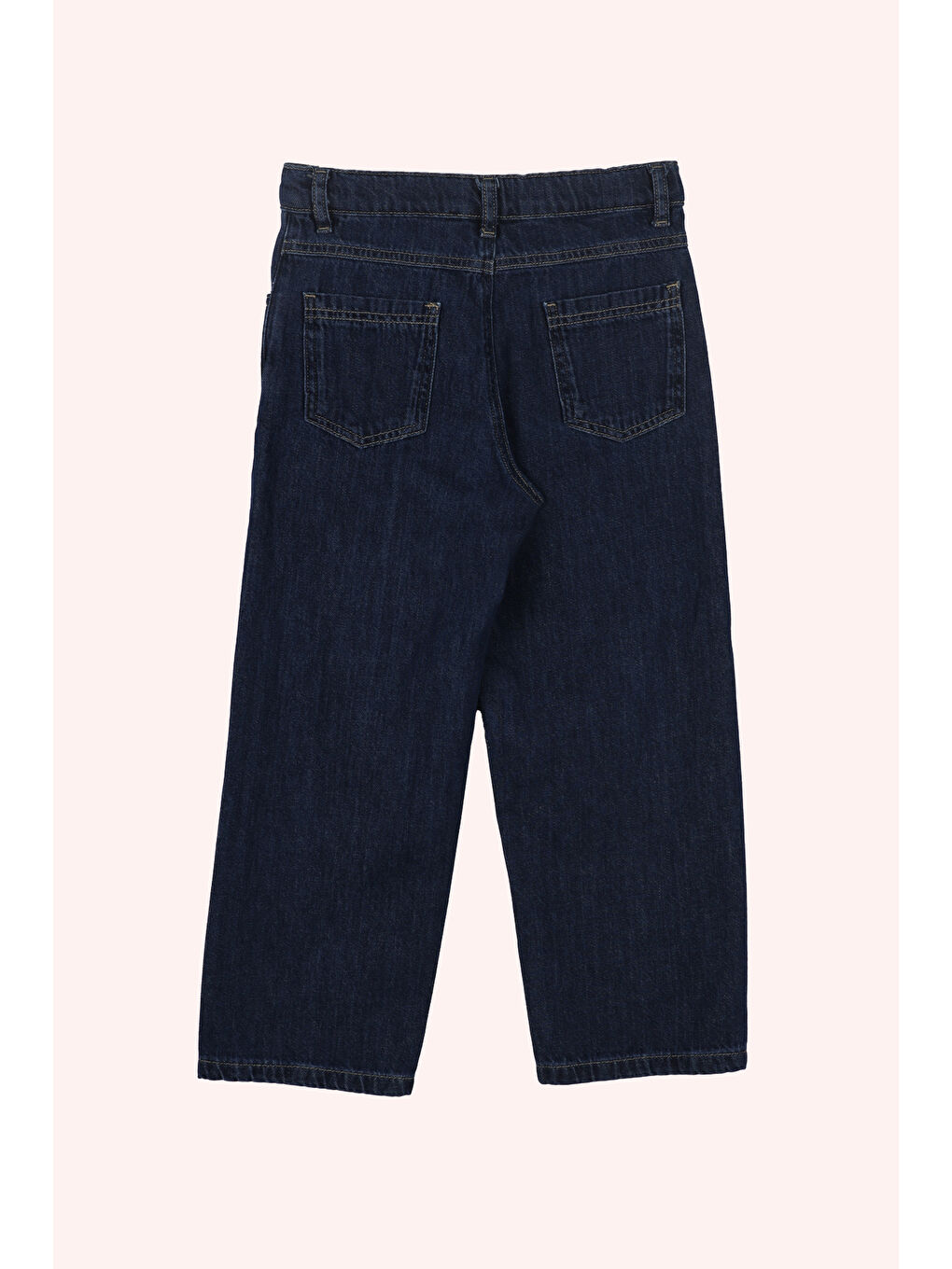 Erkek Bebek Beli Lastikli Yıkamalı Lacivert Jean Pantolon-2