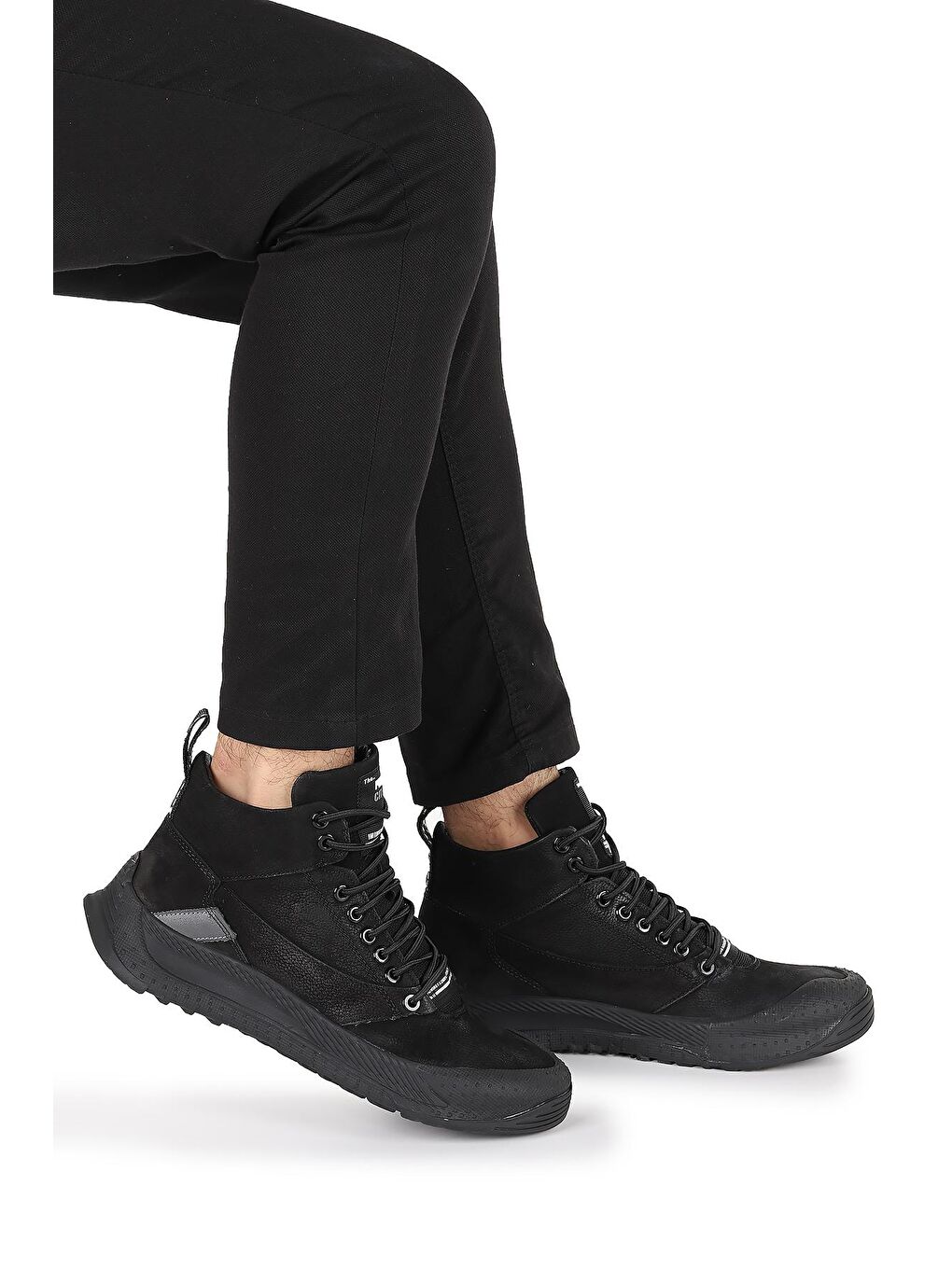 Siyah 152-16249 Deri Erkek Casual Bot Ayakkabı-2