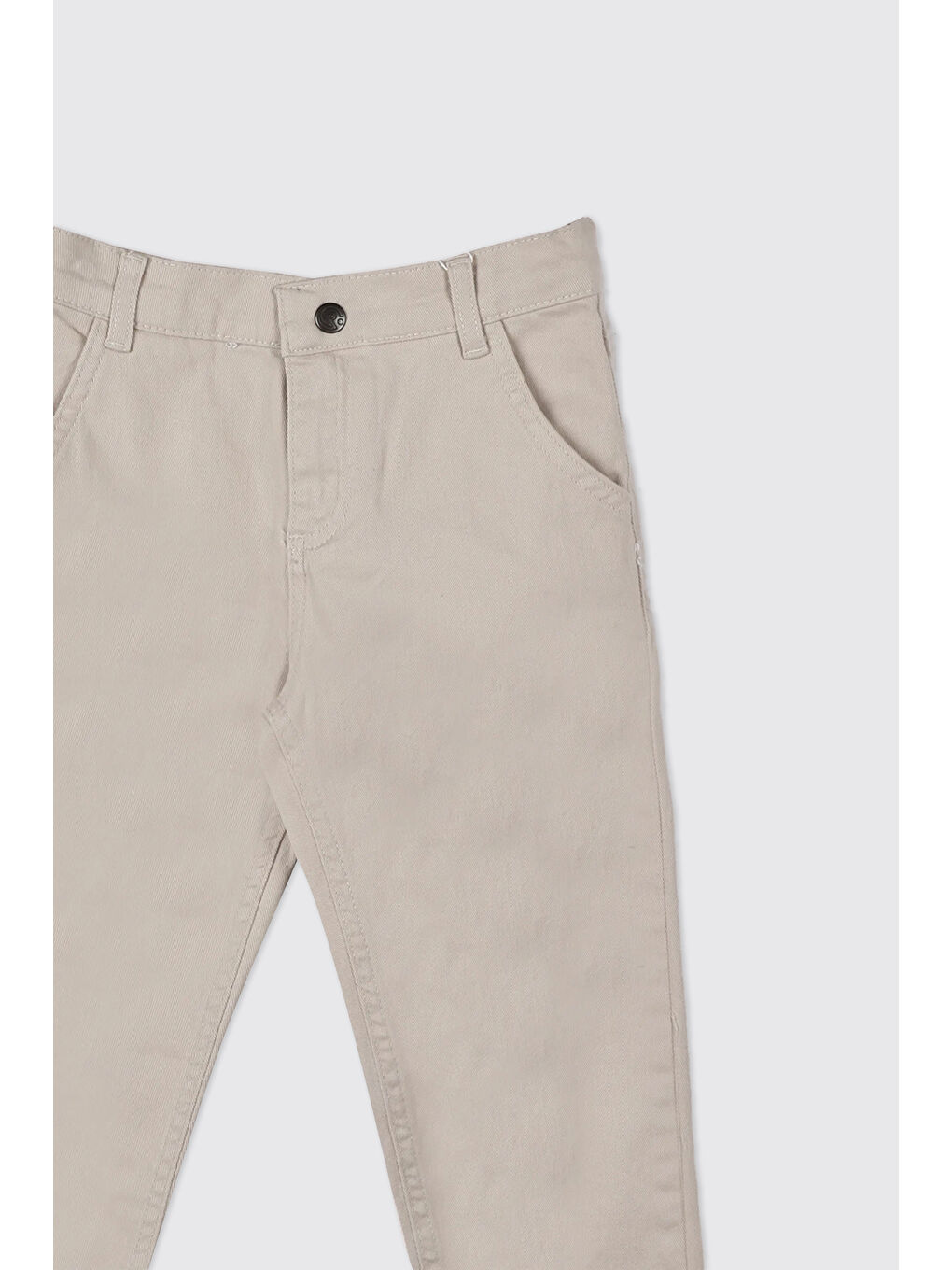 Erkek Çocuk Beli Lastikli Pile Detaylı Bej Pantolon-4