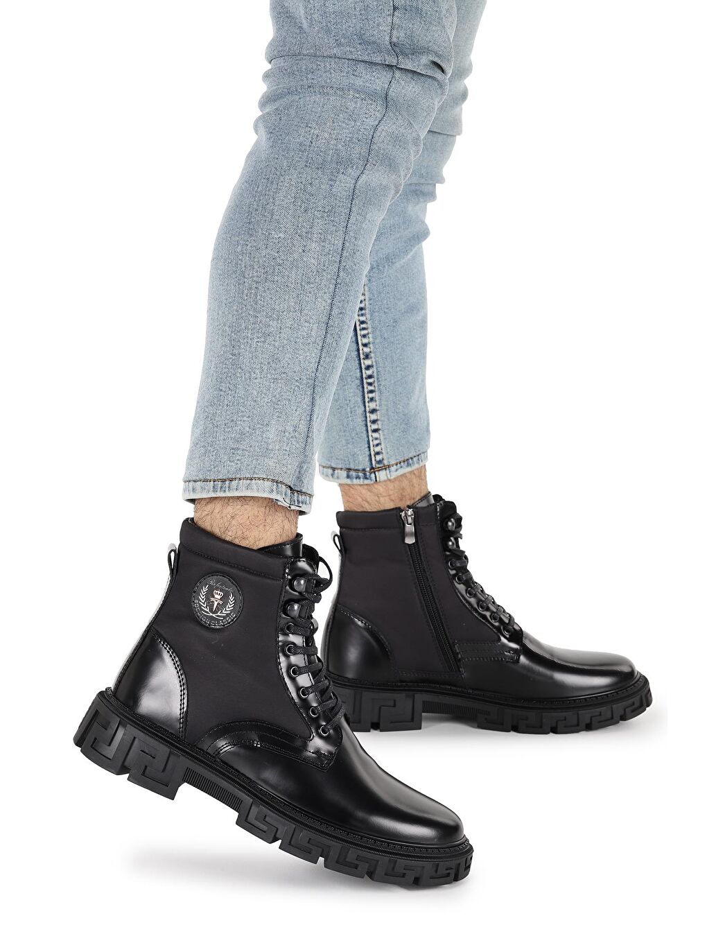 Siyah 152-16115 Deri Erkek Casual Bot Ayakkabı