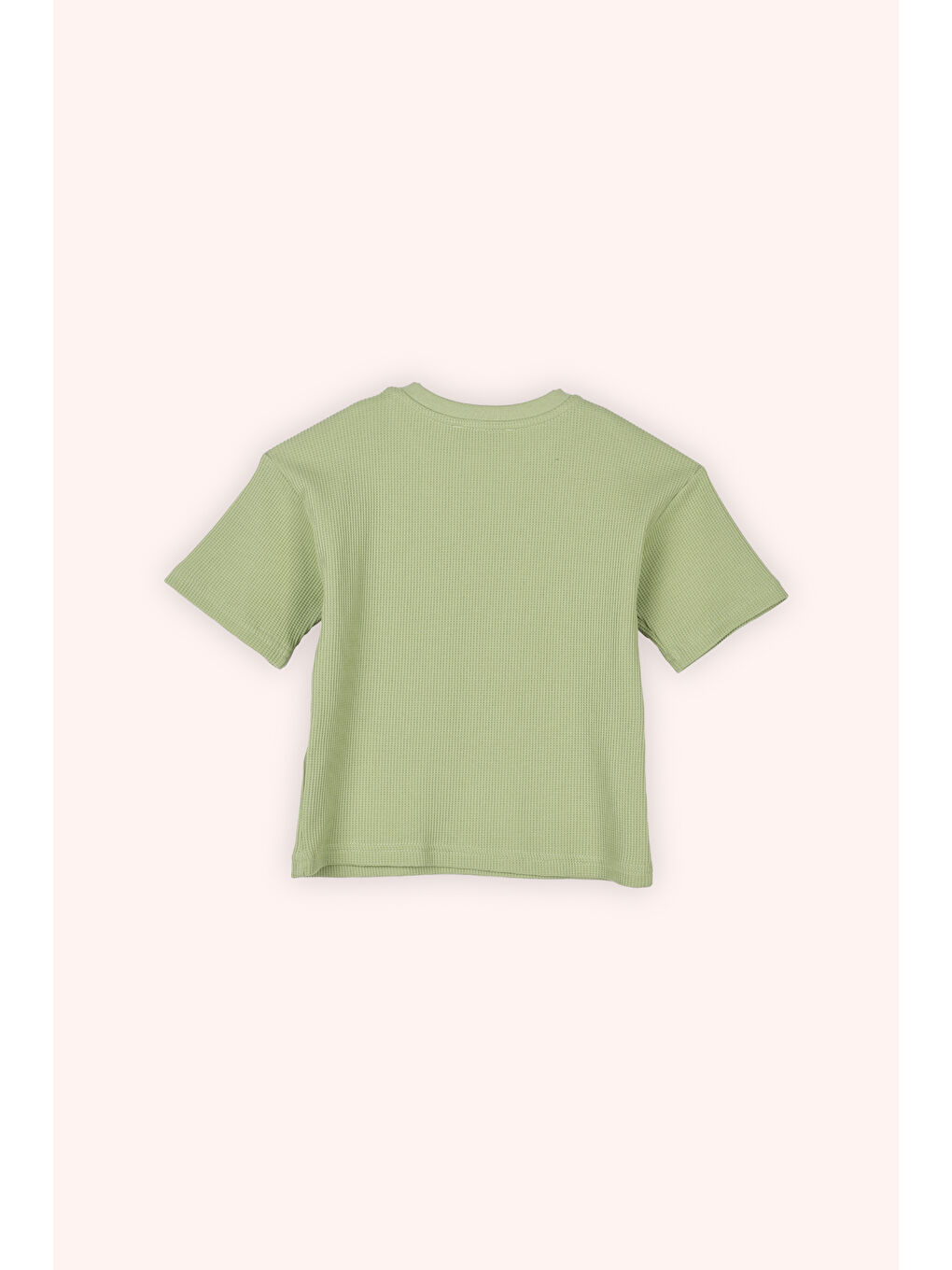 Erkek Bebek Bisiklet Yaka Yazı Baskılı Yeşil Tişört-2