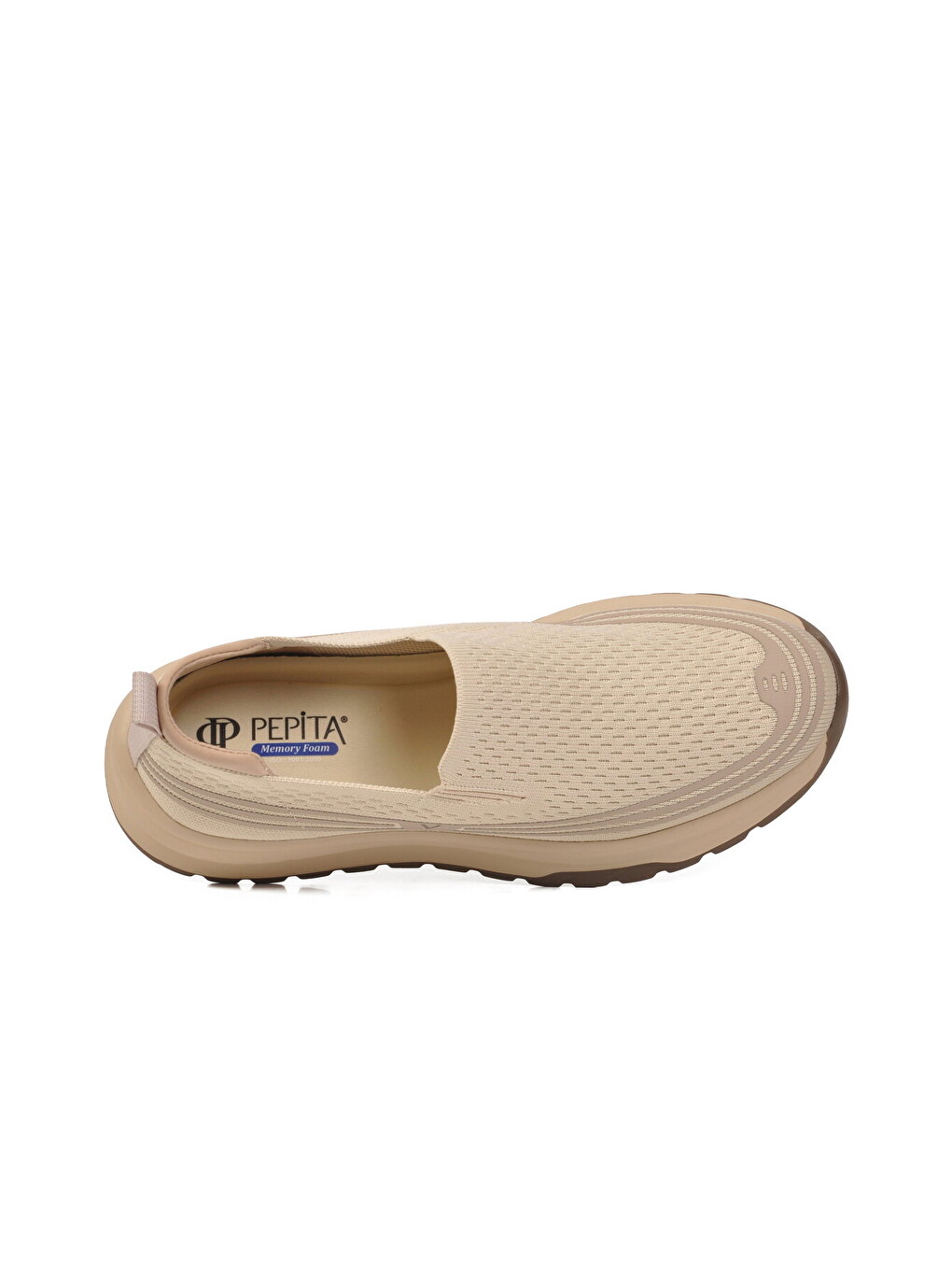 Bej Erkek Anorak Örme Nefes Alabilen Rahat Hafızalı Taban Kum Casual Ayakkabı Loafer E417 M-3