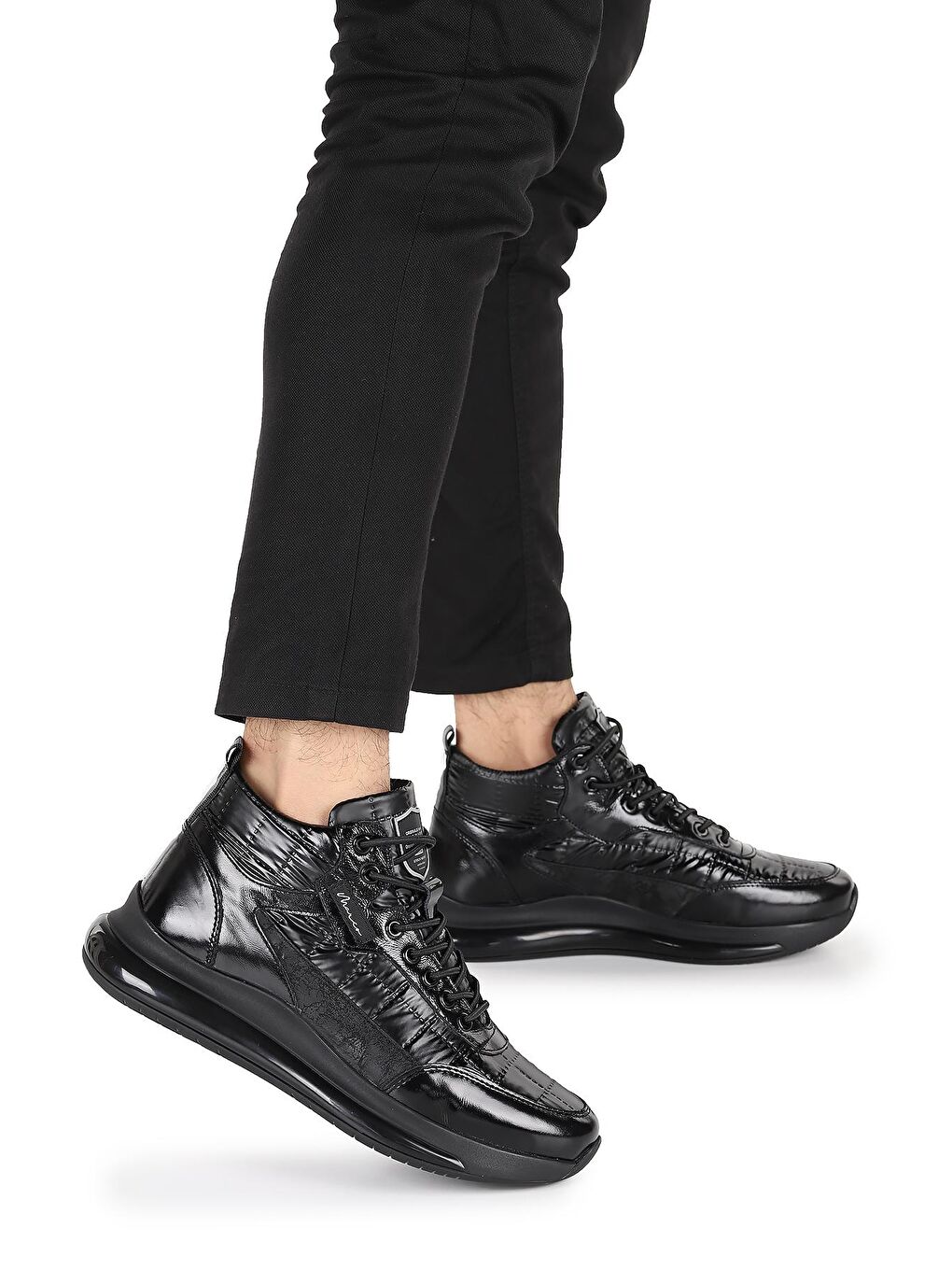 Siyah 152-14093 Deri Erkek Casual Bot Ayakkabı