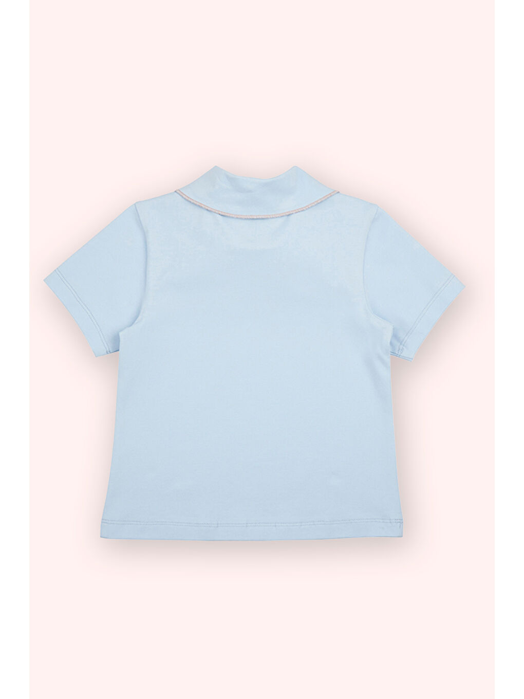 Kız Bebek Kısa Kollu Mavi Tişört-2
