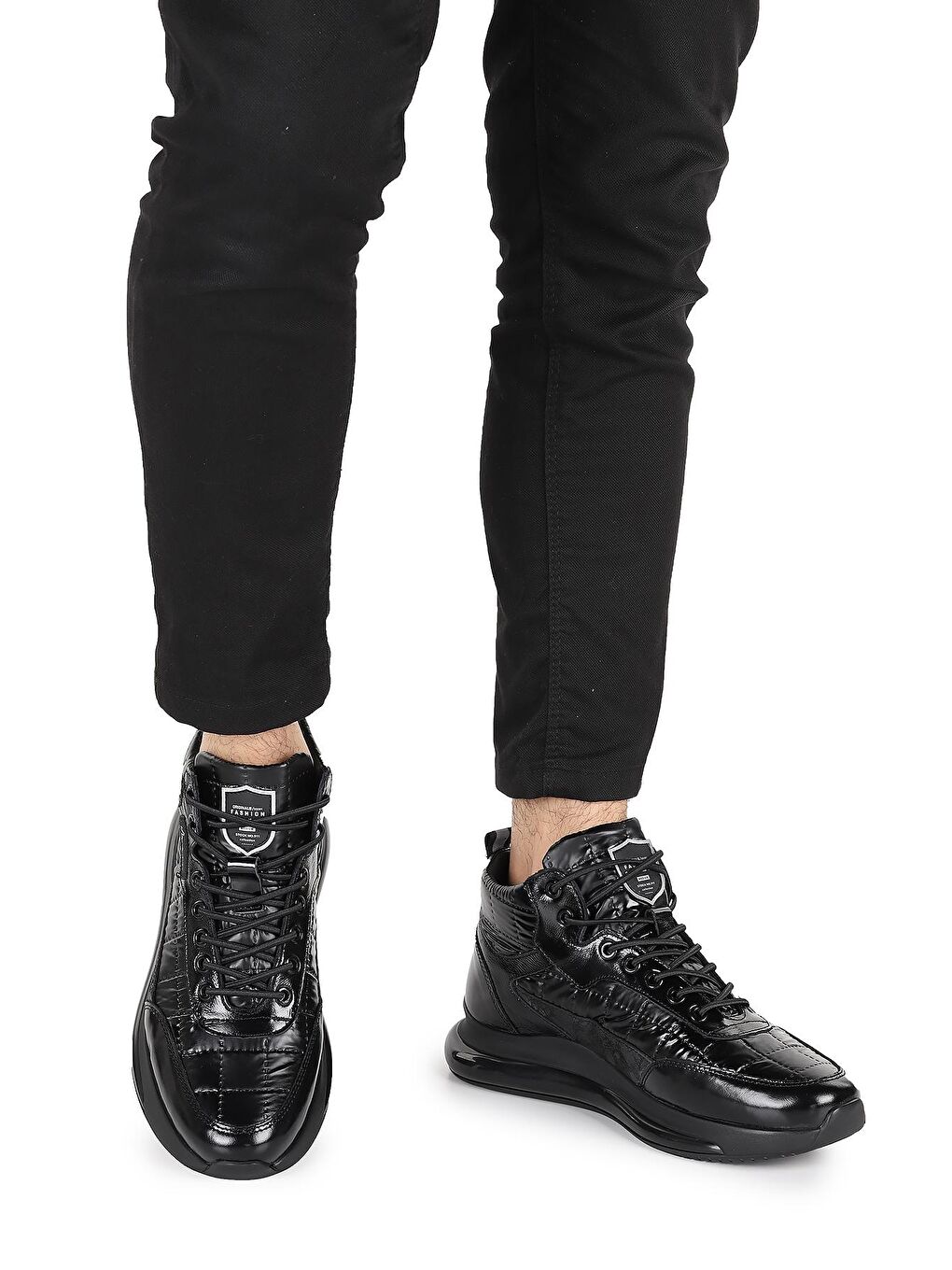 Siyah 152-14093 Deri Erkek Casual Bot Ayakkabı-1